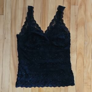 Le Chateau Black Lace Tank Top